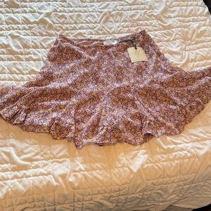 Dress Forum Purple Floral Skater Skort